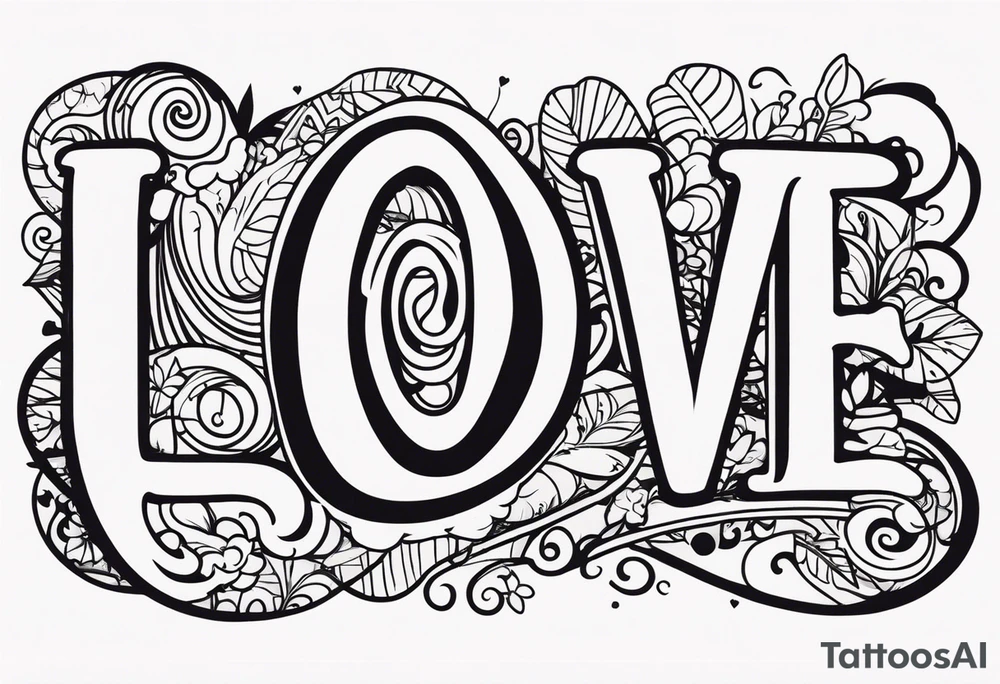 funny LOVE tattoo idea