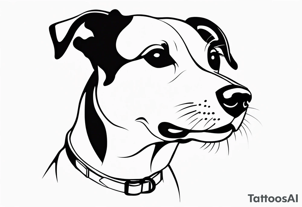 jack Russell with ball in its mouth tattoo idea