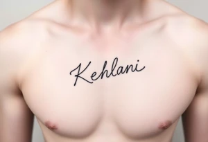kehlani in cursive tattoo idea