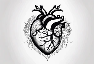human heart tattoo idea