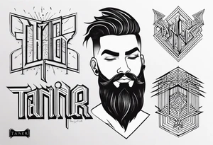 Tattoo that says tanner in script writing without a background tattoo idea