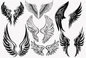 single angel wing tattoo idea
