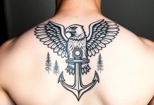 Father time, Keeper of the stars, Forest, anchor,
Canadian Air force eagle tattoo idea