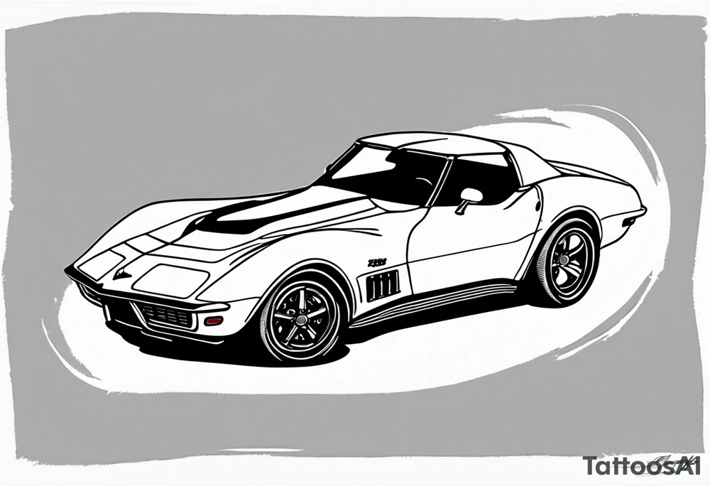 1971 corvette tumbler tattoo idea