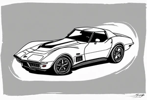 1971 corvette tumbler tattoo idea