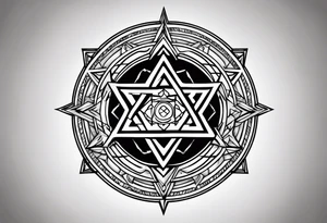 tetragrammaton to represent God's chosen one tattoo idea