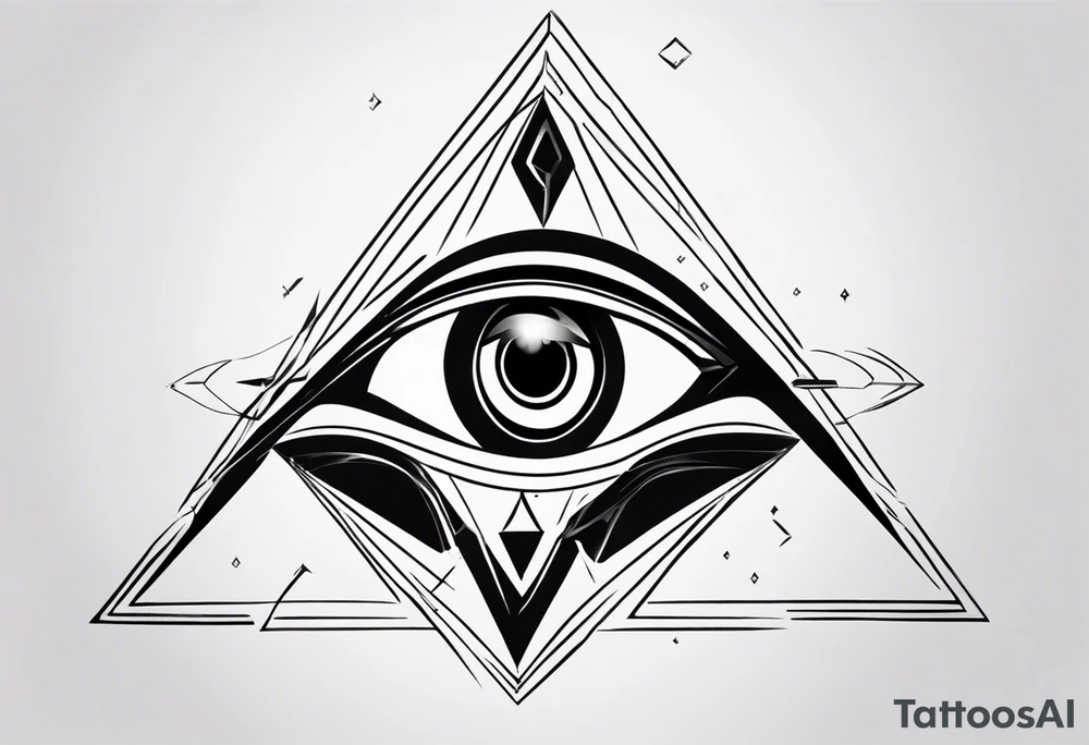 Abstract eye of horus in a diamond. tattoo idea