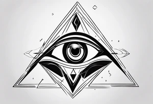 Abstract eye of horus in a diamond. tattoo idea