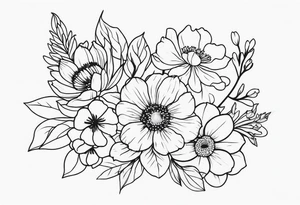 birth flowers tattoo idea
