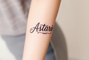 Anastacia old English font long beach California theme tattoo idea