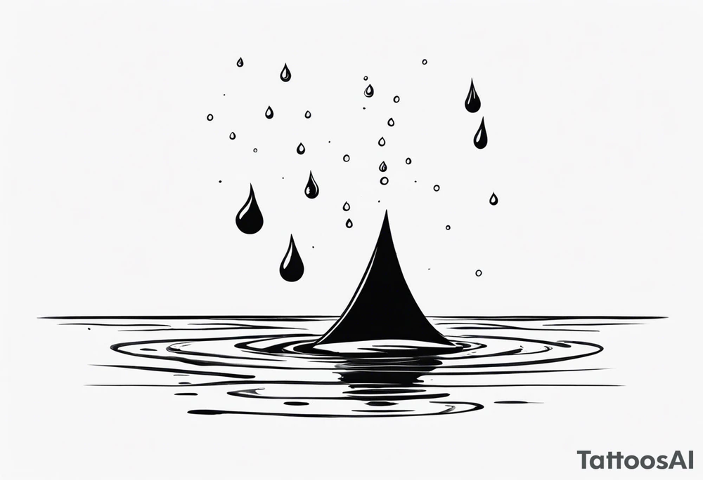 water drop falling into ocean tattoo idea