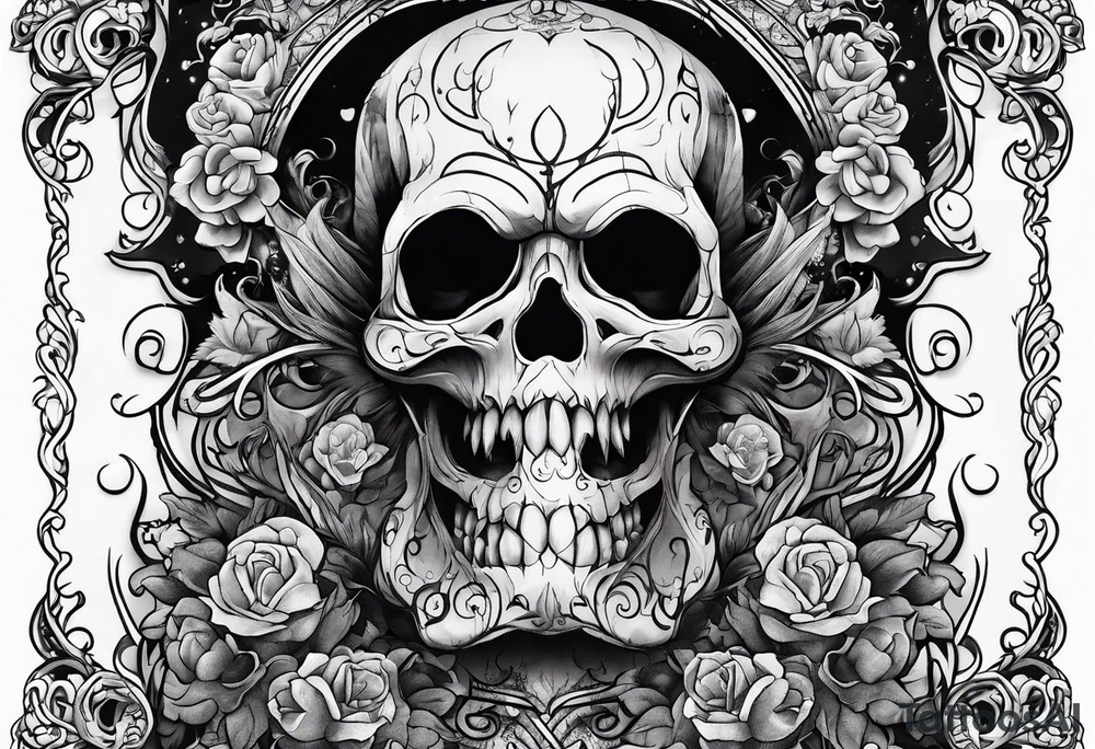 New age horror Disney with my kids names included tattoo idea