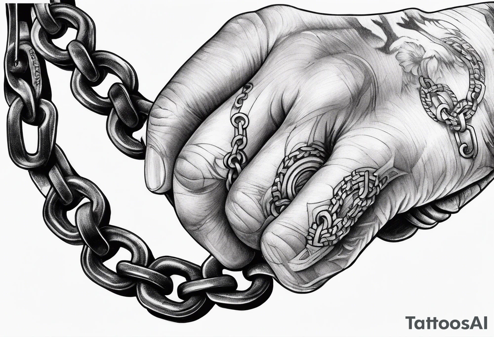 bicycle chain wrist tattoo idea