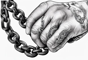 bicycle chain wrist tattoo idea