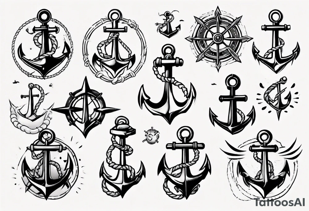 Rocna Sea anchor classic tattoo idea
