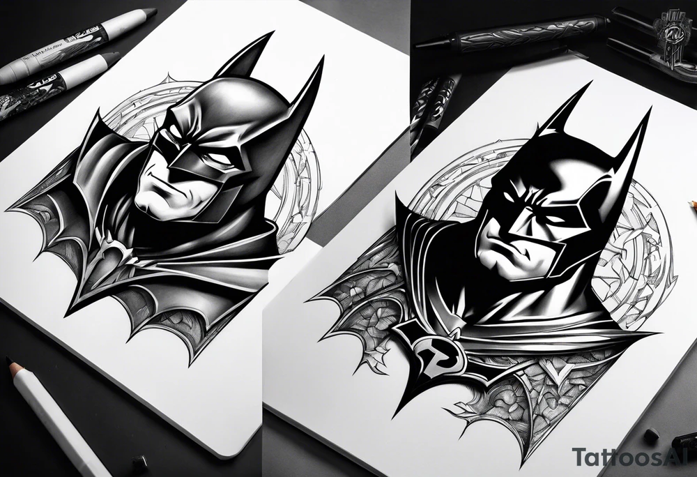 batman metal tattoo idea