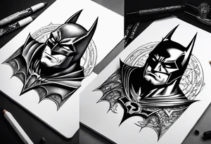 batman metal tattoo idea