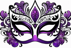 Masquerade mask that is purple and black tattoo idea