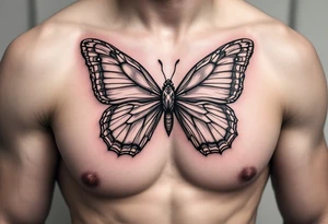 A bow tie that resembles a butterfly tattoo idea