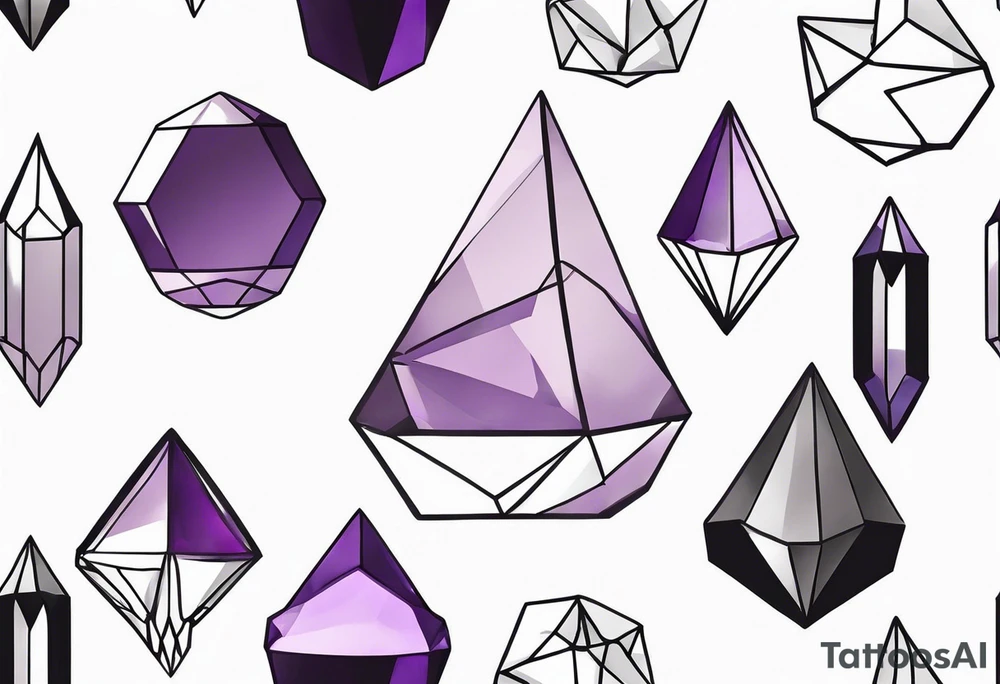 Amethyst crystals tattoo idea