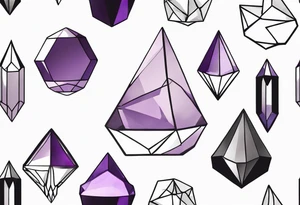 Amethyst crystals tattoo idea