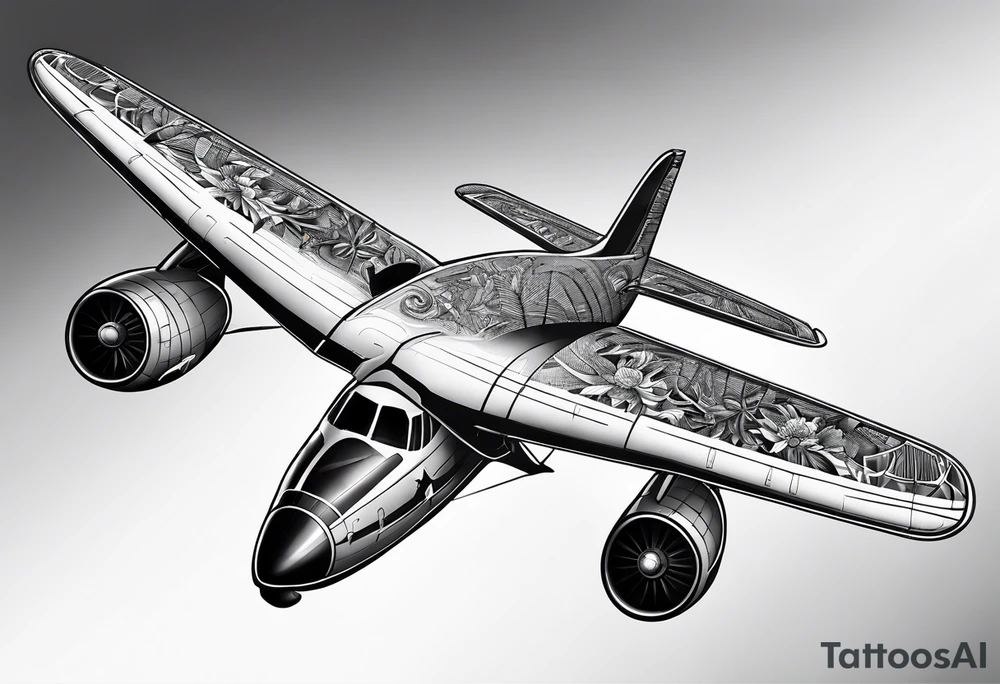 Underside airplane that show jet tattoo idea