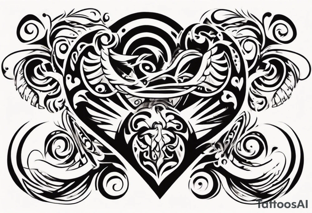 Hawaiian tribal tattoo describing a fathers love for his son tattoo idea