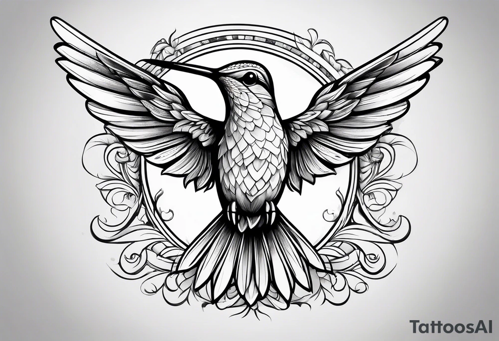 hummingbird tattoo idea