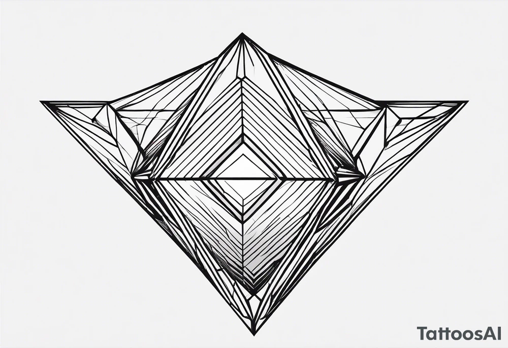 very simple three lined diamond shape tattoo idea