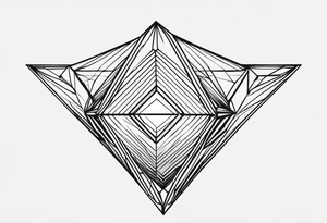 very simple three lined diamond shape tattoo idea