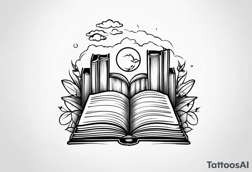 book tattoo for reading lovers tattoo idea