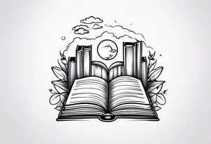 book tattoo for reading lovers tattoo idea