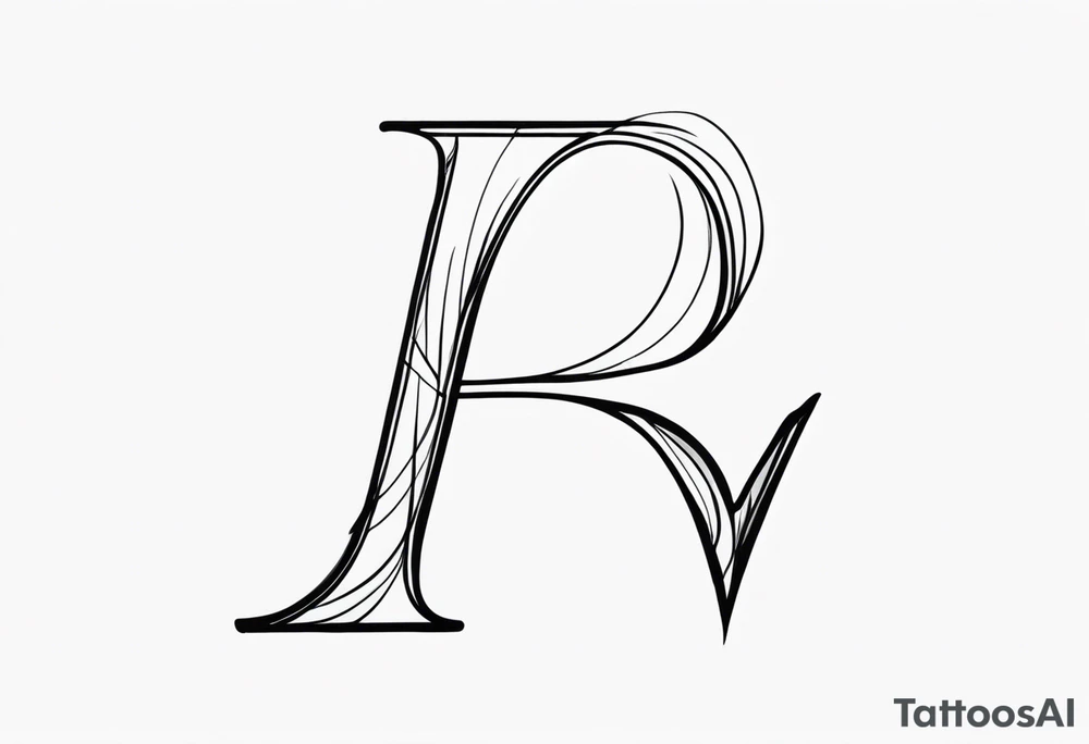 the letter F tattoo idea