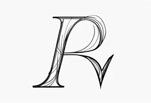 the letter F tattoo idea