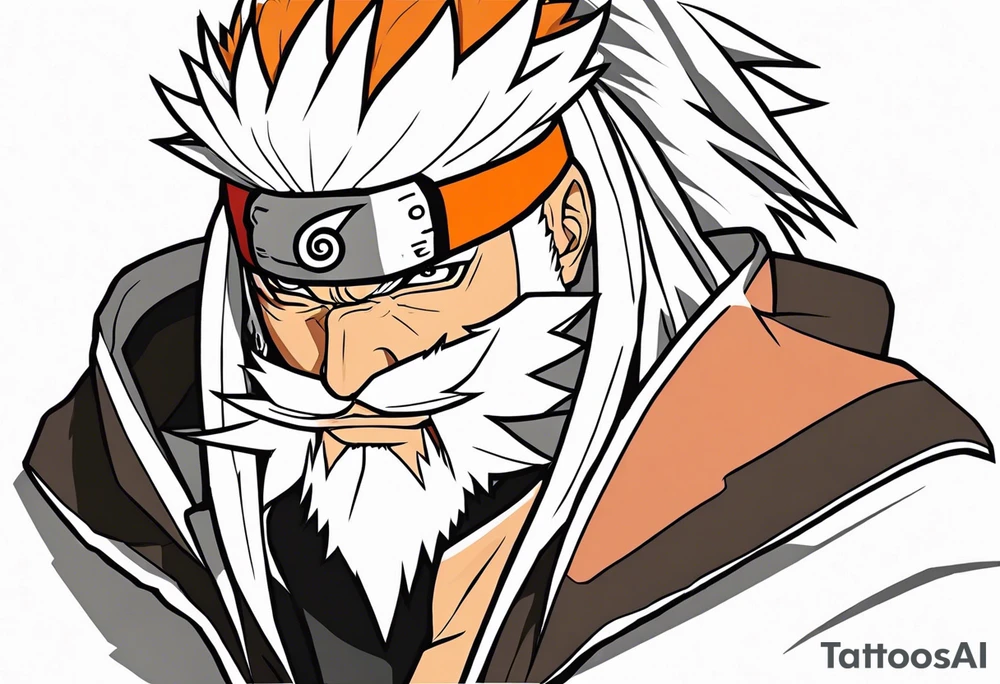 Jiraiya in Sage mode from the anime naruto tattoo idea