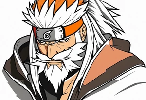 Jiraiya in Sage mode from the anime naruto tattoo idea