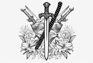 memorial tattoo using "13" and a sword tattoo idea
