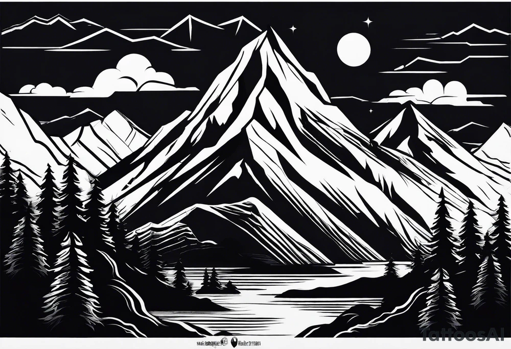 Mountains tattoo idea