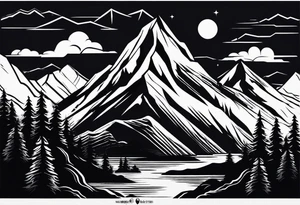 Mountains tattoo idea