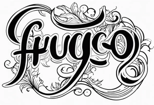 The word “fuego” in cursive with flames around it. tattoo idea