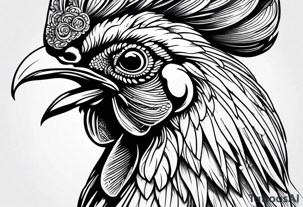 Rooster tattoo idea
