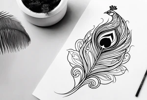 Ornate Peacock Feather tattoo idea