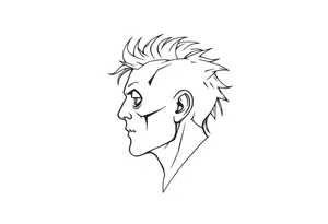 music head tattoo idea