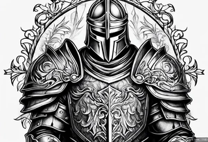 muscular knight tattoo idea