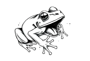 frog attack tattoo idea