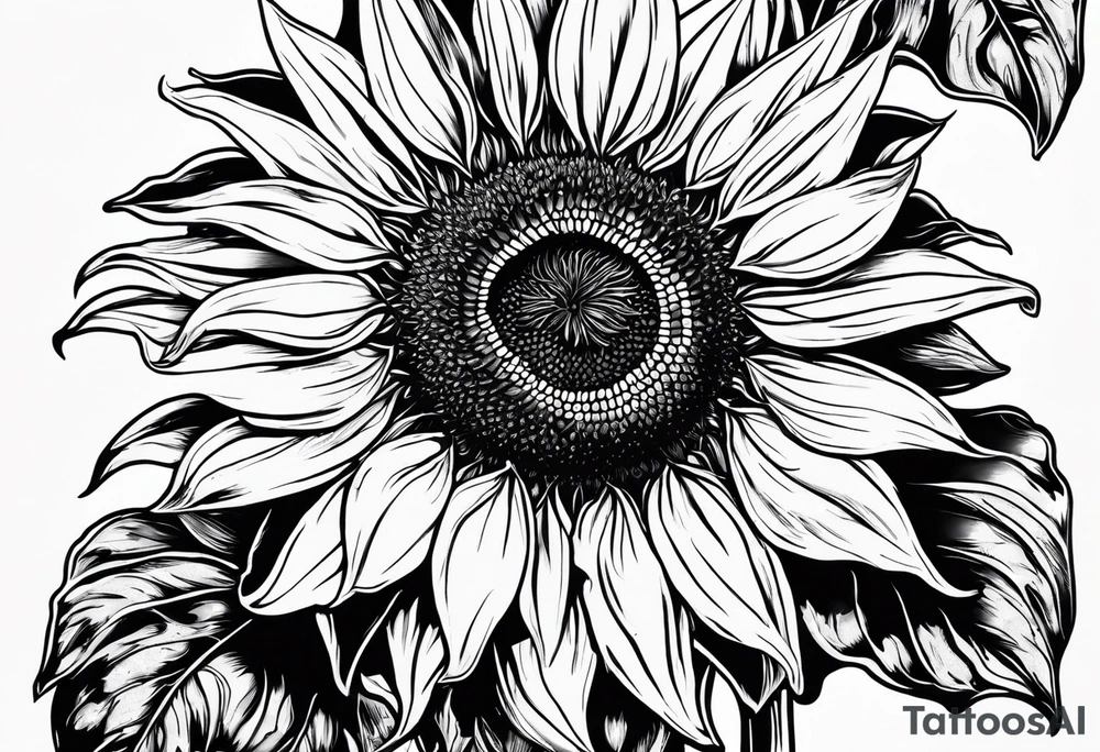 sunflower with the name "Gabriela" tattoo idea sunflower with the name "Gabriela" tattoo idea