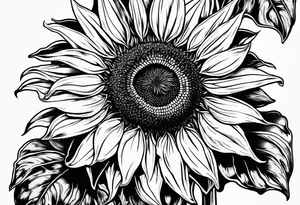 sunflower with the name "Gabriela" tattoo idea