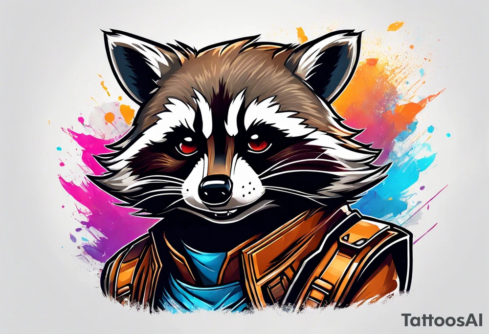 Rocket raccoon tattoo idea