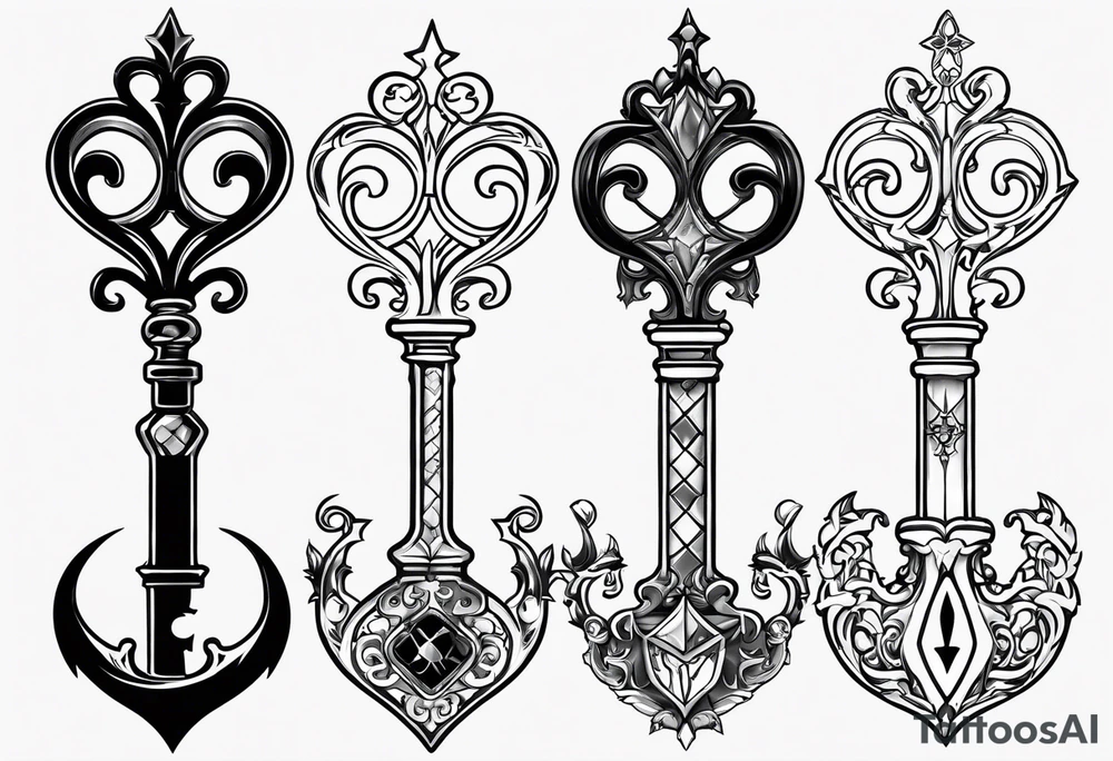 Kingdom hearts key blade in a Felix felicis potion bottle tattoo idea