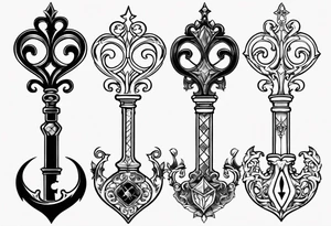 Kingdom hearts key blade in a Felix felicis potion bottle tattoo idea